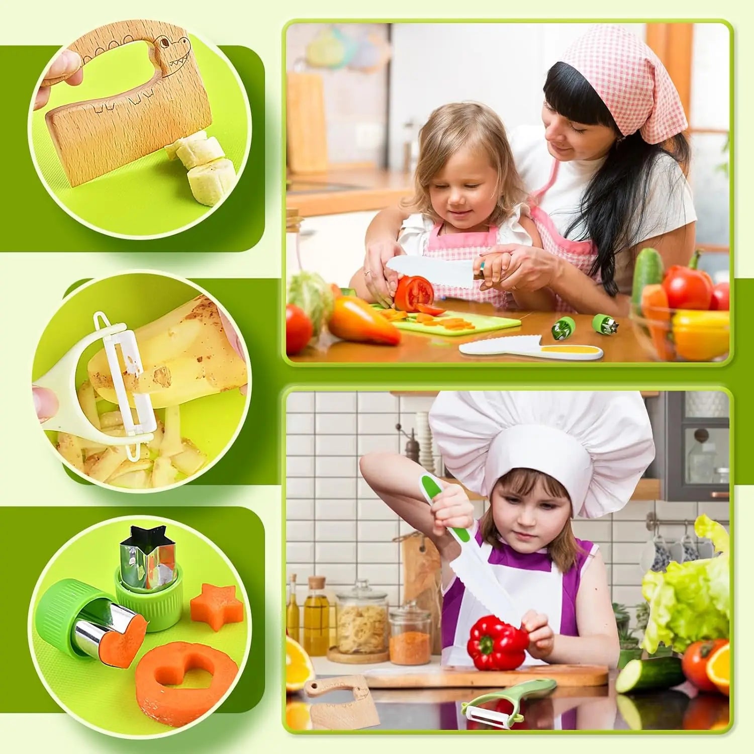 Set da Cucina Felice per Bambini - Cucinare Creativamente per Giovani Chef