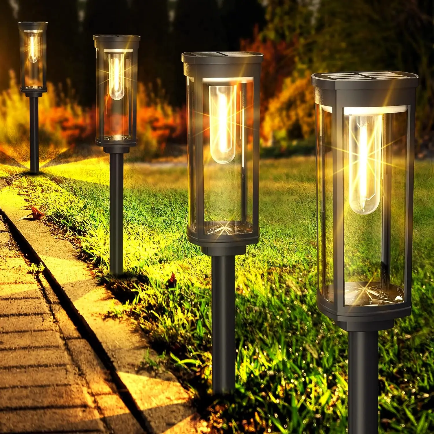 EcoGlow Lantern Solar – Illuminazione Esterna Resistente alle Intemperie con Luce LED Calda