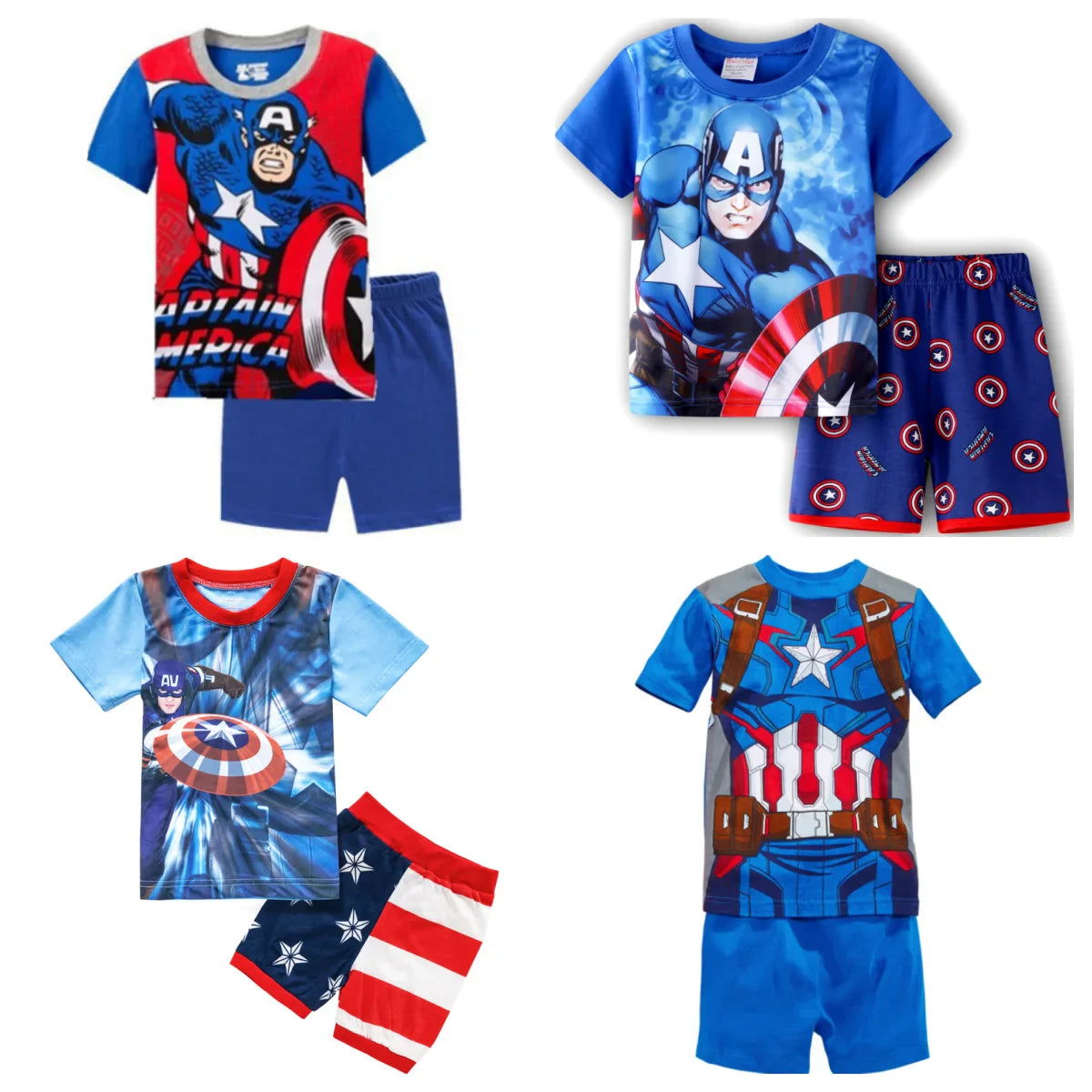 Set Pigiama di Captain America per Bambini - Confortevole e Divertente per Ragazzi e Ragazze