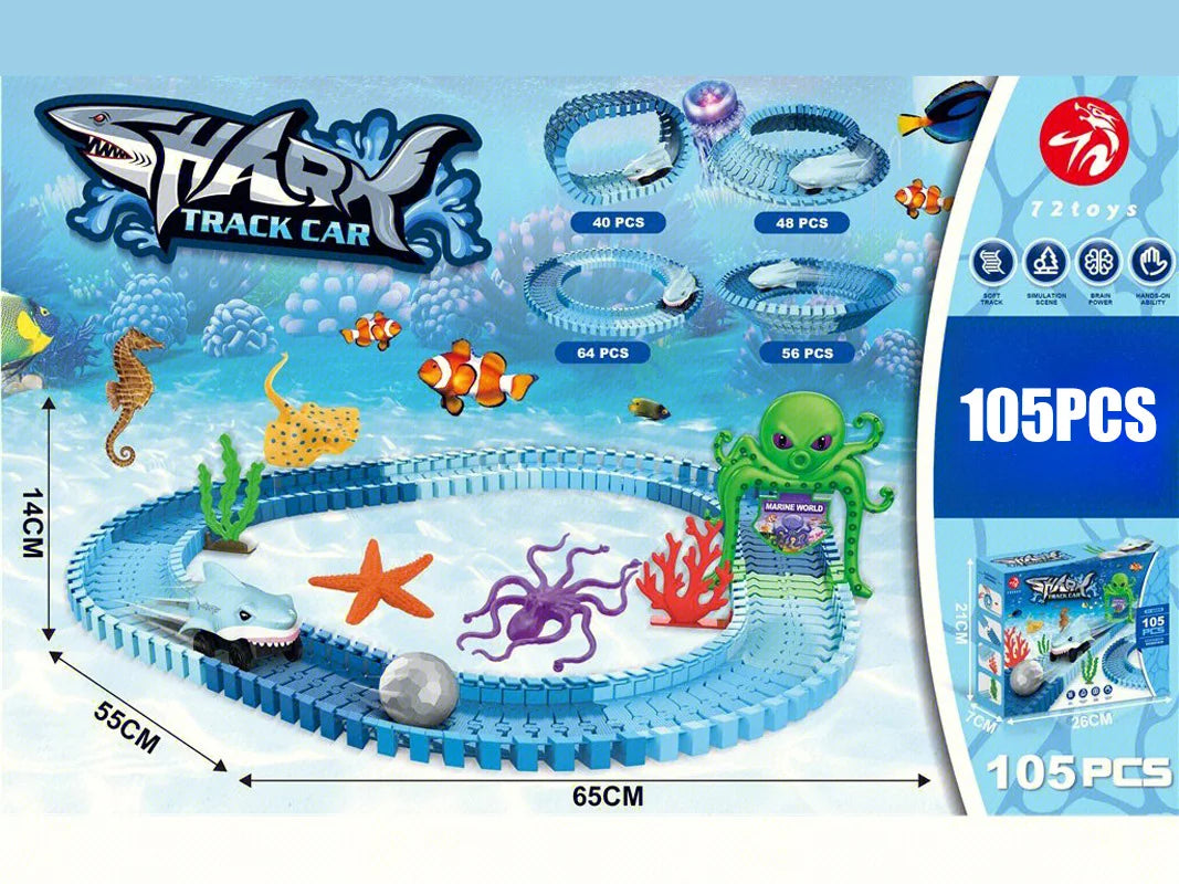 Set di Puzzle Elettrico con Treno Squalo – Giocattolo Creativo per Bambini