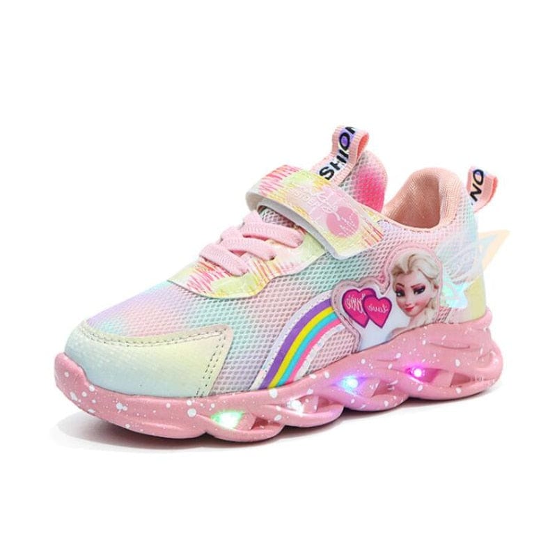 Sneakers Glitter Arcobaleno - Scarpe LED per Bambini Avventurosi