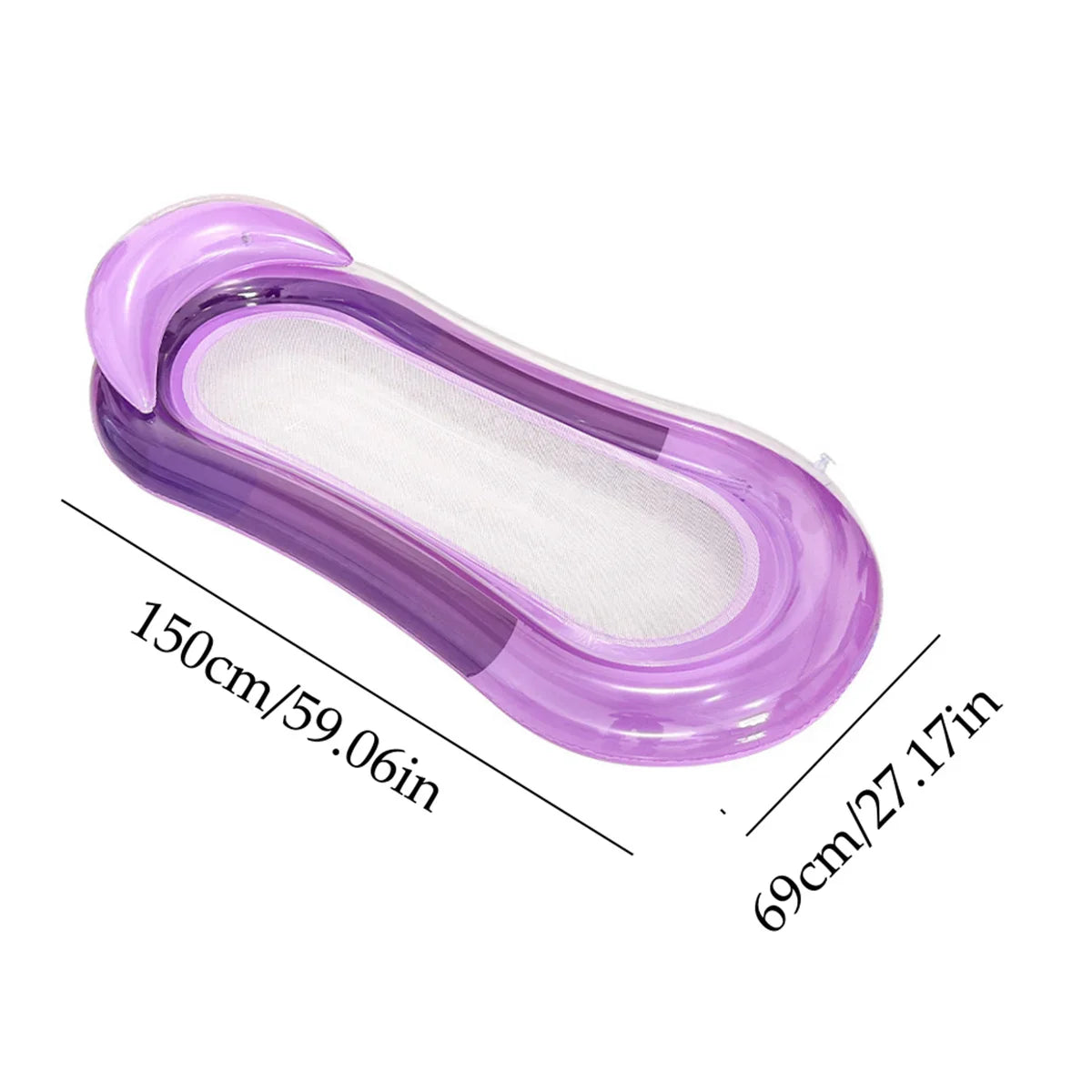 Luxe Lettino Gonfiabile con Cuscino Alto - Perfetto per Piscina e Spiaggia