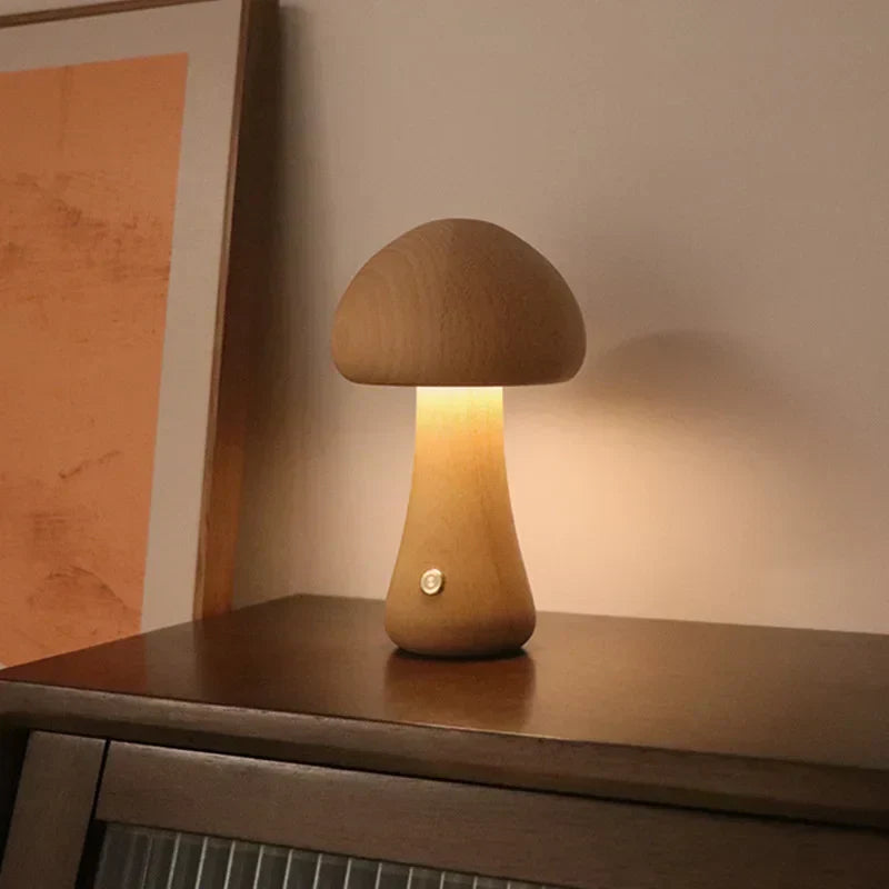 Lampada da Tavolo a Fungo – Illuminazione LED Calda con Controllo Touch