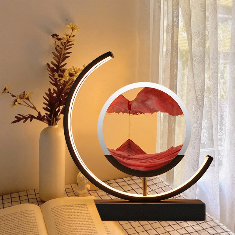 SandLight 3D Lampada da Tavolo con Sabbia – Design Rilassante con Sabbia in Movimento