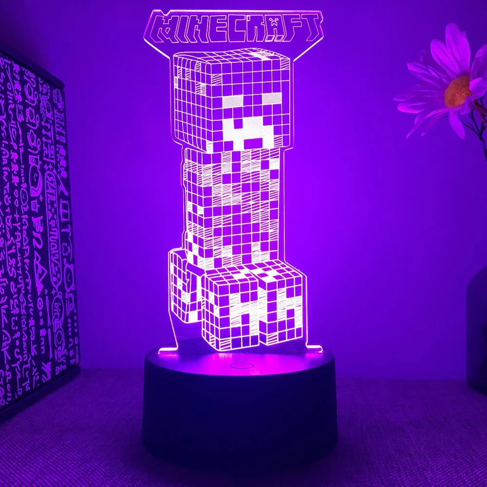 Lampada LED con Personaggi di Gioco - Illuminazione Giocosa per Gamer