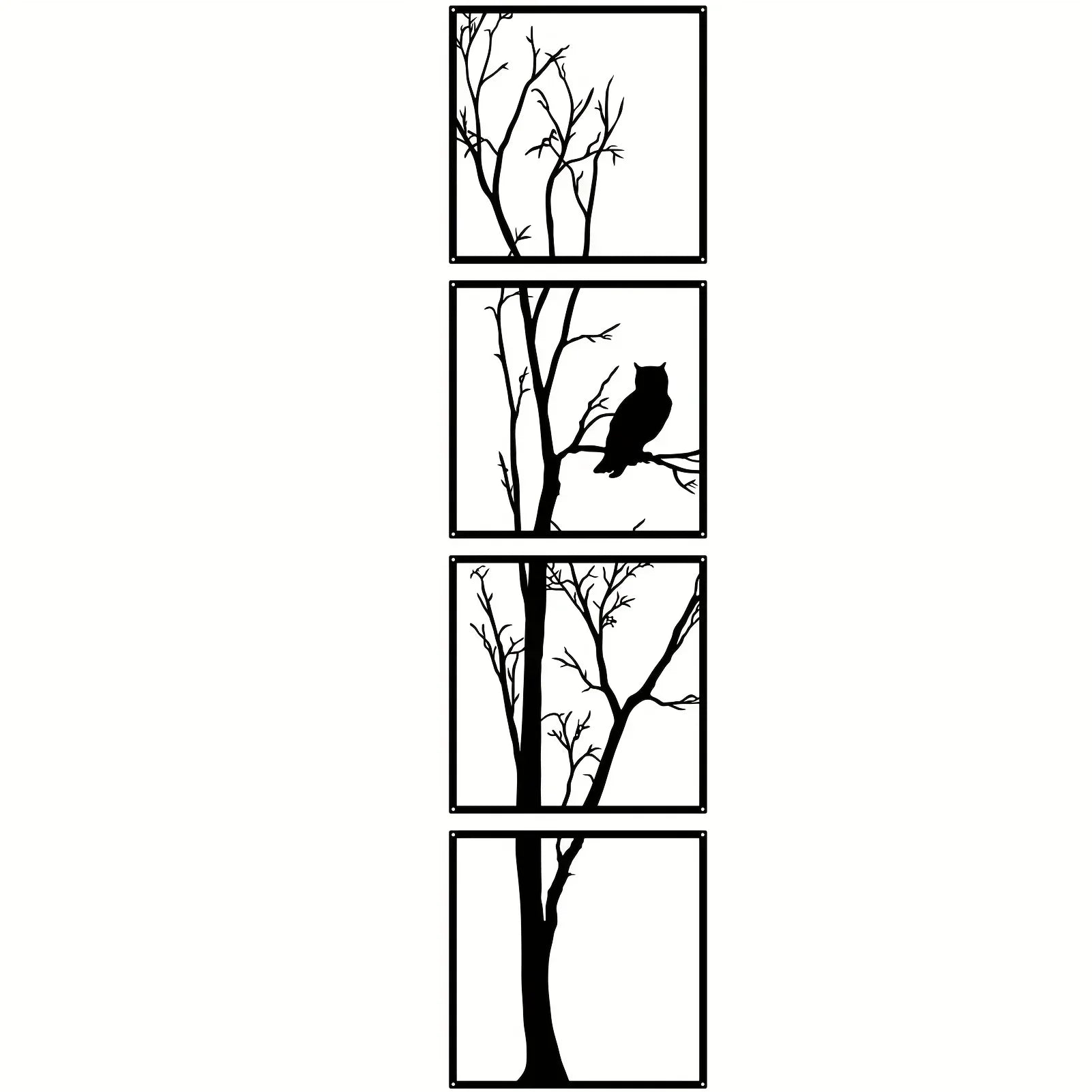 Decorazione da Parete Albero e Gufo - Minimalista e Stile