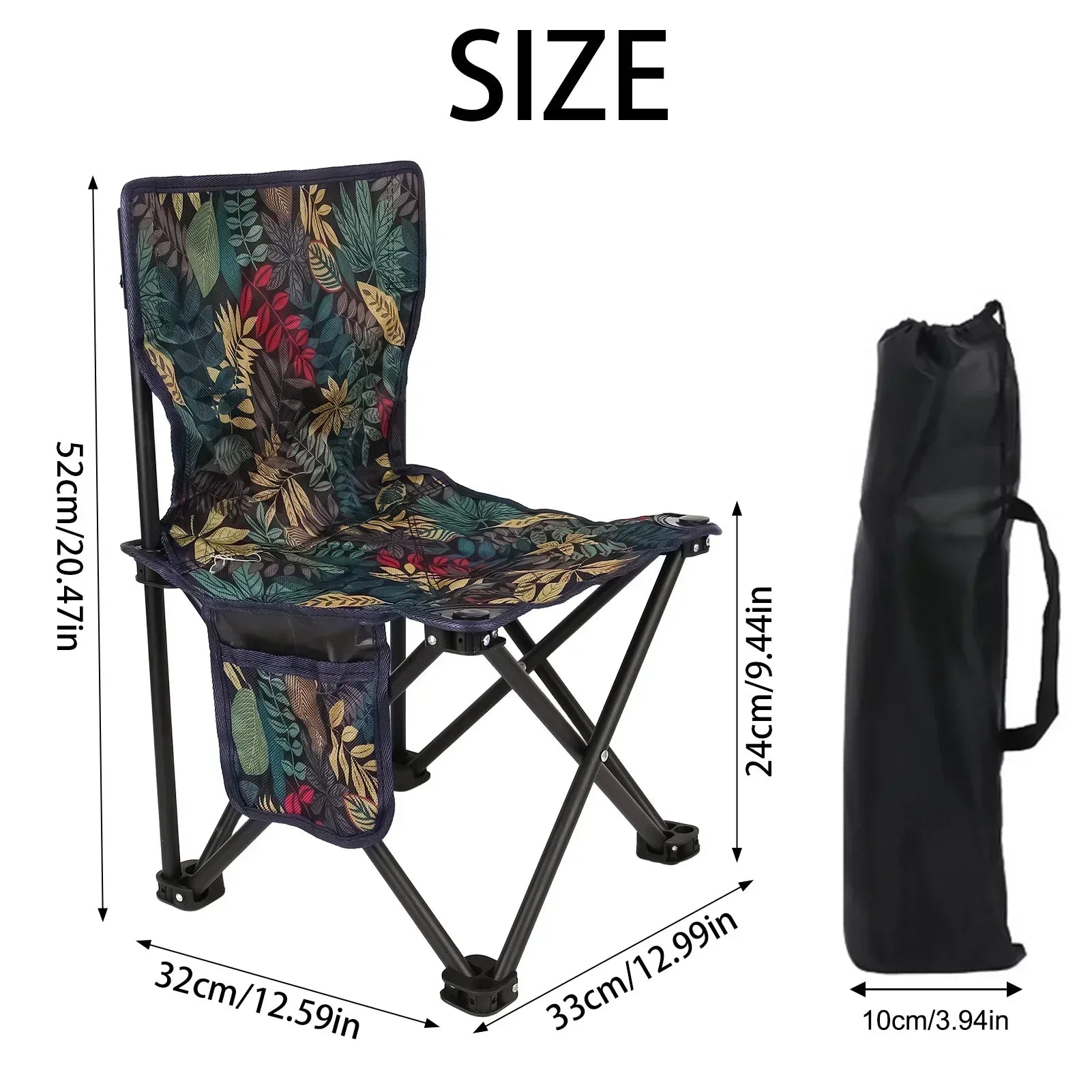 Sedia da Campeggio Pieghevole – Sedia Robusta e Durevole per Avventure all'Aperto