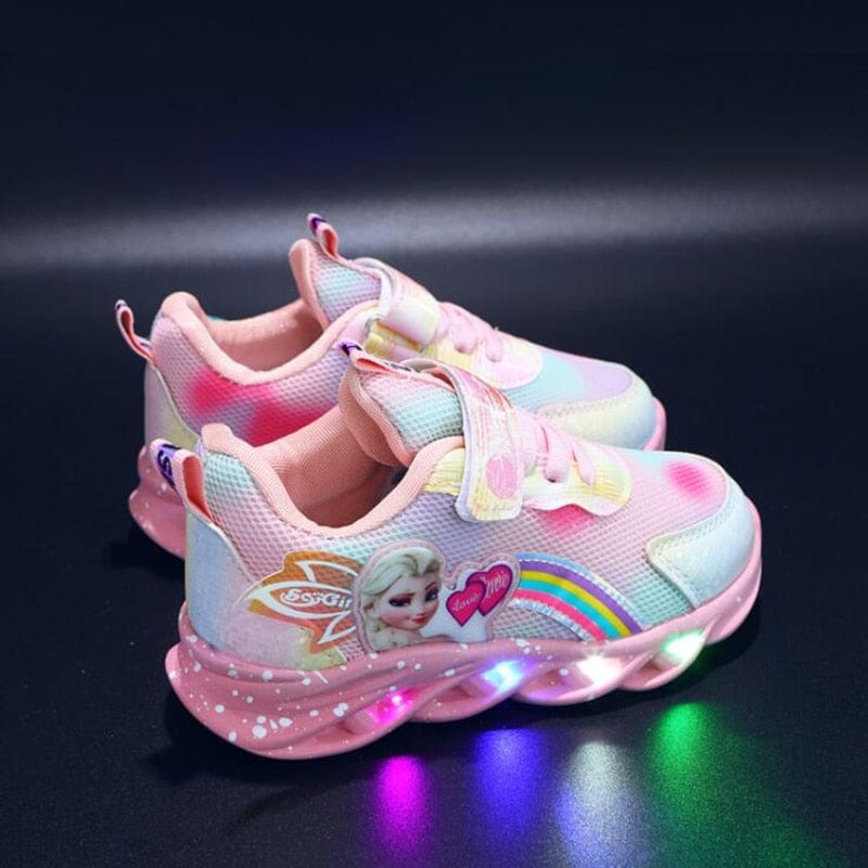 Sneakers Glitter Arcobaleno - Scarpe LED per Bambini Avventurosi
