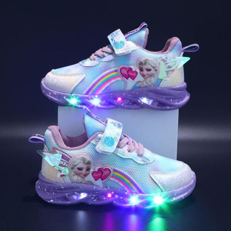 Sneakers Glitter Arcobaleno - Scarpe LED per Bambini Avventurosi