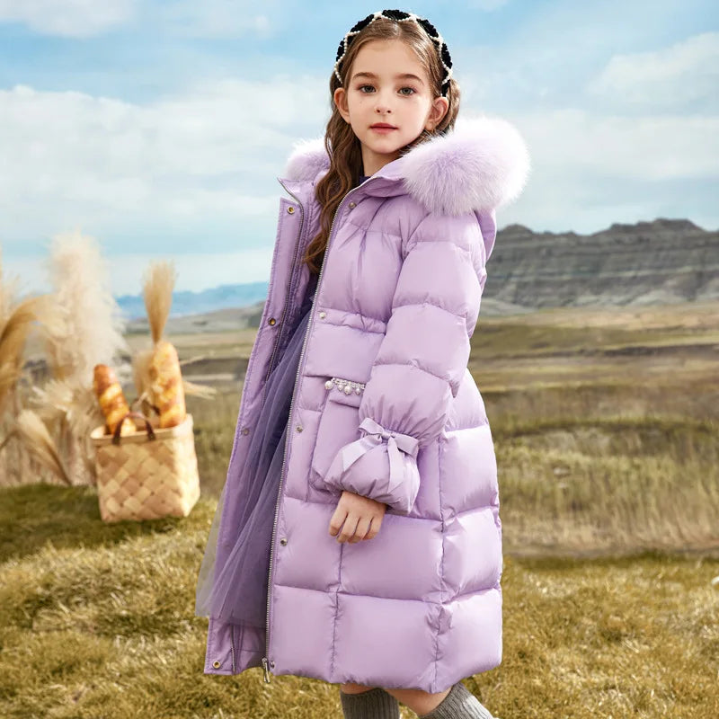 Giacca Invernale Lila per Bambini – Calda e Stilosamente per Giornate Fredde