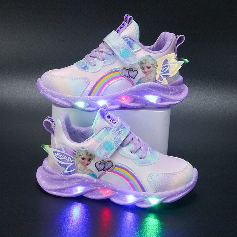 Sneakers Glitter Arcobaleno - Scarpe LED per Bambini Avventurosi