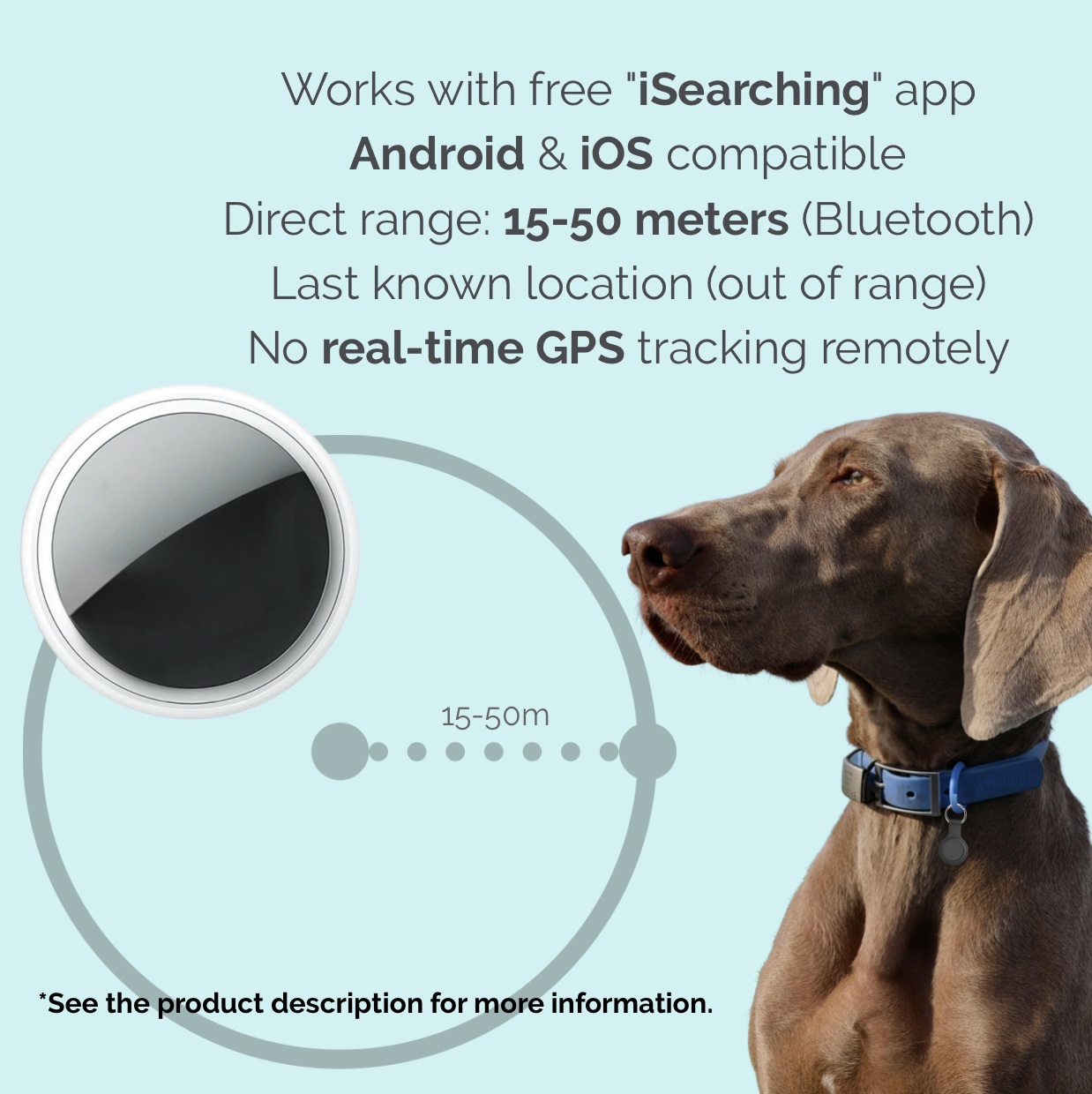TrackMate Pet Finder – Tracker Bluetooth Antifurto per Animali Domestici e Oggetti