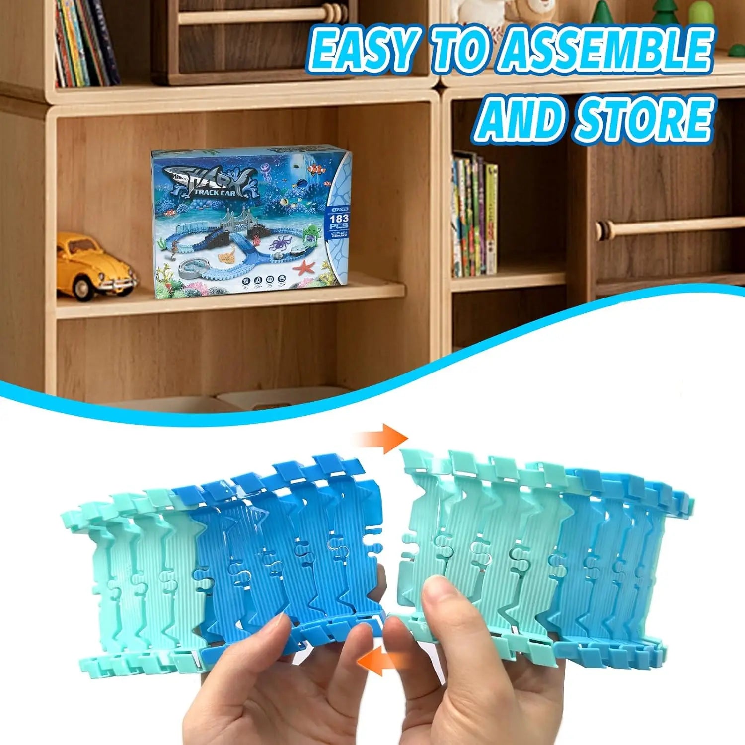 Set di Puzzle Elettrico con Treno Squalo – Giocattolo Creativo per Bambini