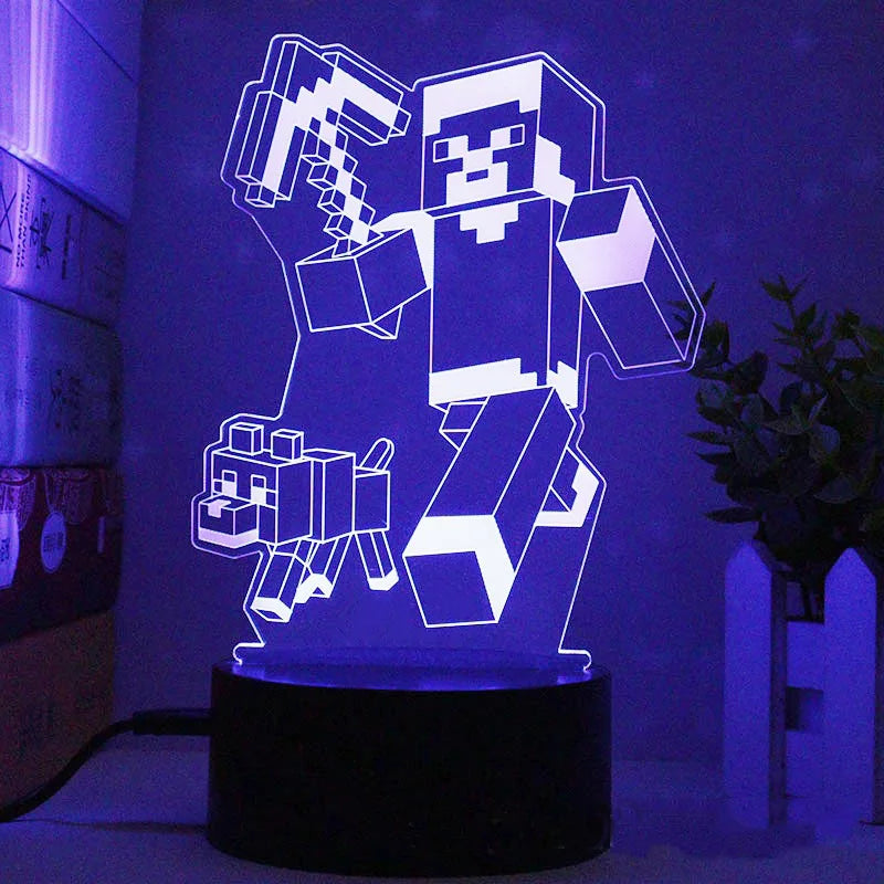 Lampada LED con Personaggi di Gioco - Illuminazione Giocosa per Gamer