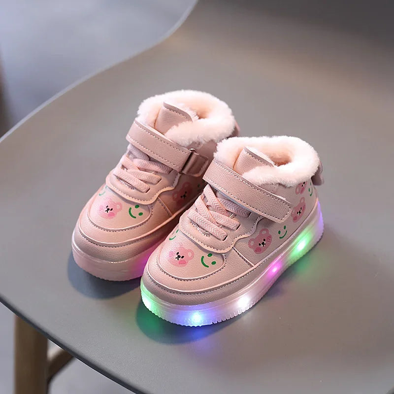 Sneakers Luminescenti Fleur per Bambini - Calde e Confortevoli con Illuminazione LED