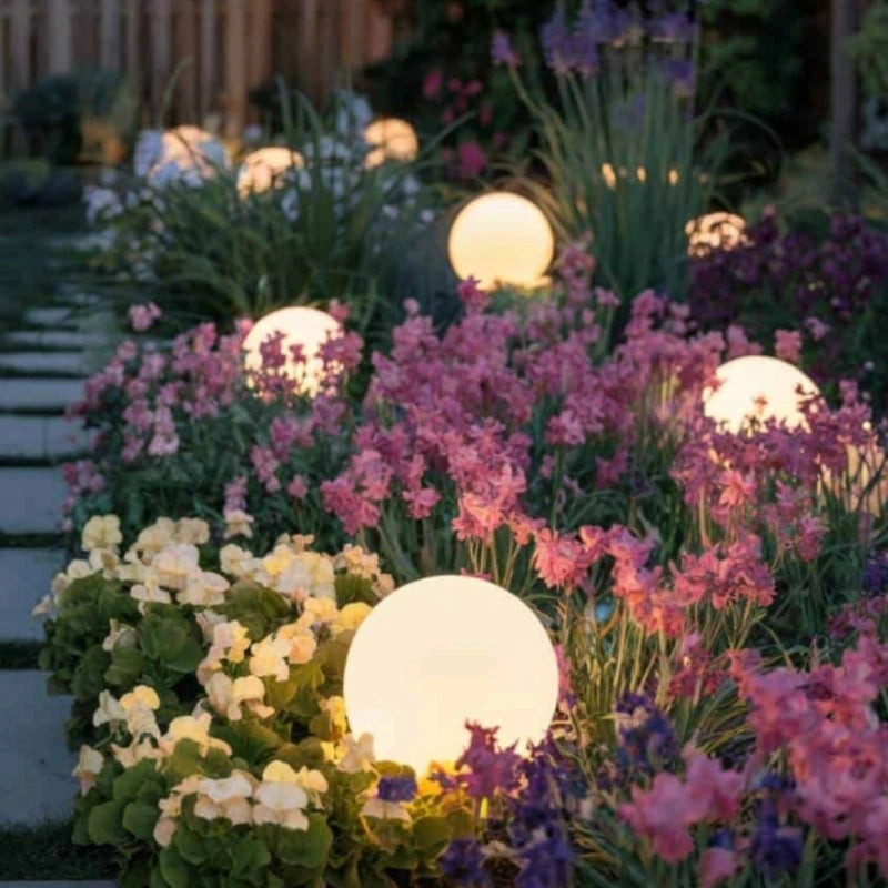 Lampada da Giardino Sferica con Luce Colorata – Lampada a Sfera LED per Interni ed Esterni