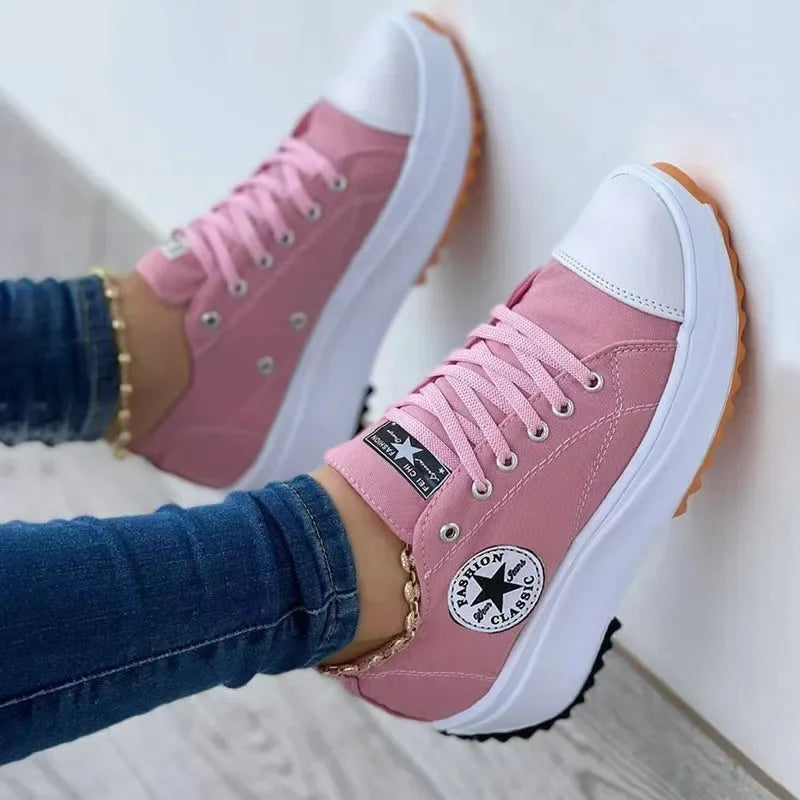 Sneakers Alte da Donna in Canvas – Trendy e Confortevoli