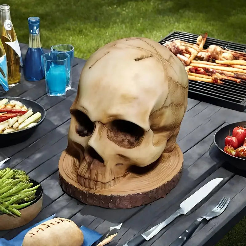 BladeSkull - Porta Coltelli Teschio Unico per Coltelli da Cucina