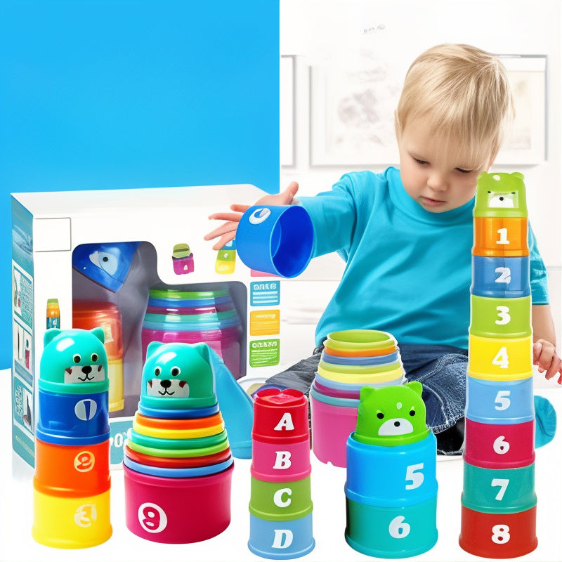 Giocattolo Educativo a Bicchieri Impilabili - Per Esperienze di Gioco Creative e Interattive