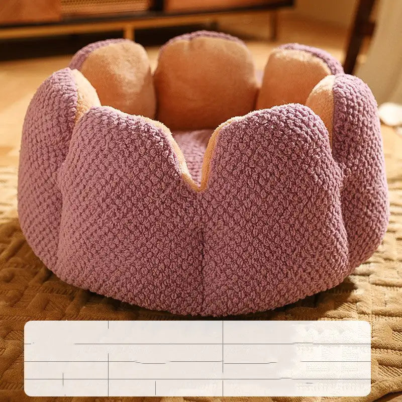 Cestino per Gatti a Forma di Fiore – Morbido e Accogliente