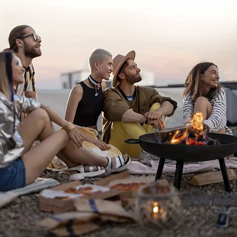 Piatto di Fuoco in Ghisa – Ideale per Barbecue, Campeggio e Illuminazione da Giardino