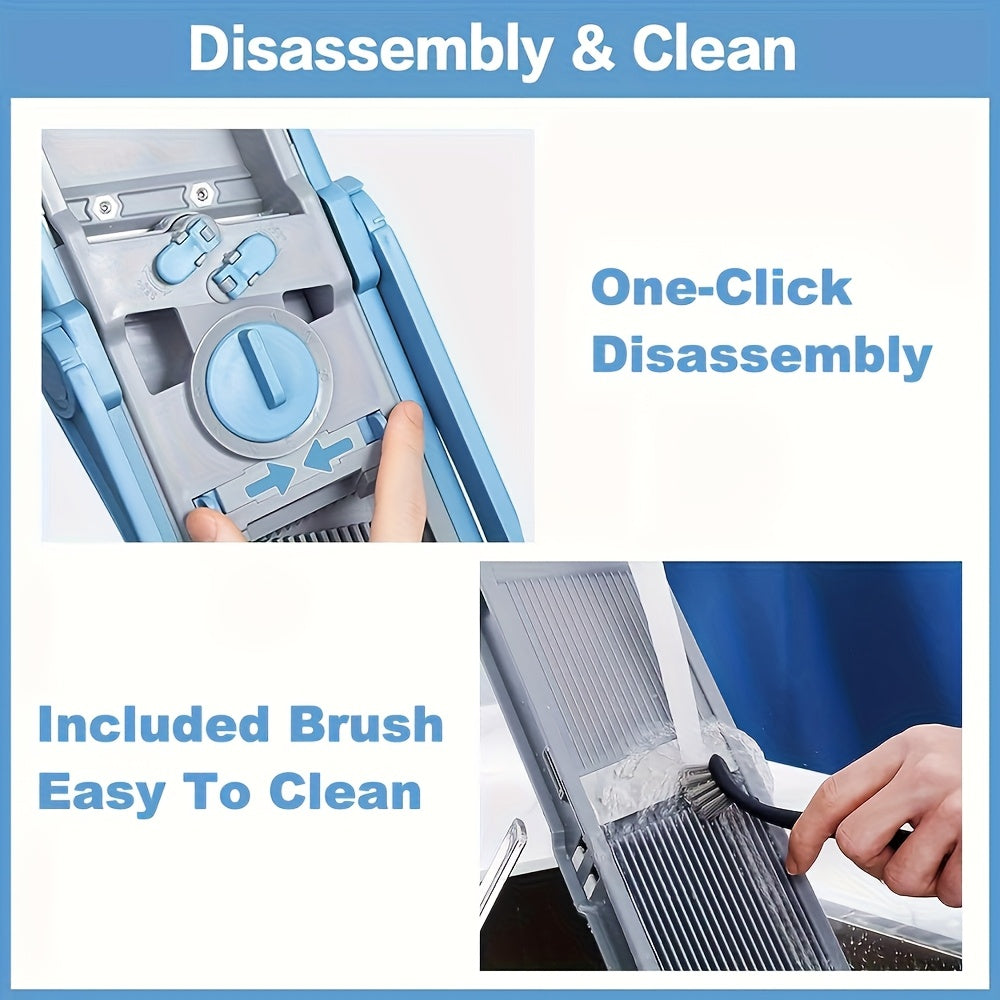 Affettatrice Multifunzionale per Verdure – Sicura, Regolabile e con Grande Capacità di Raccolta