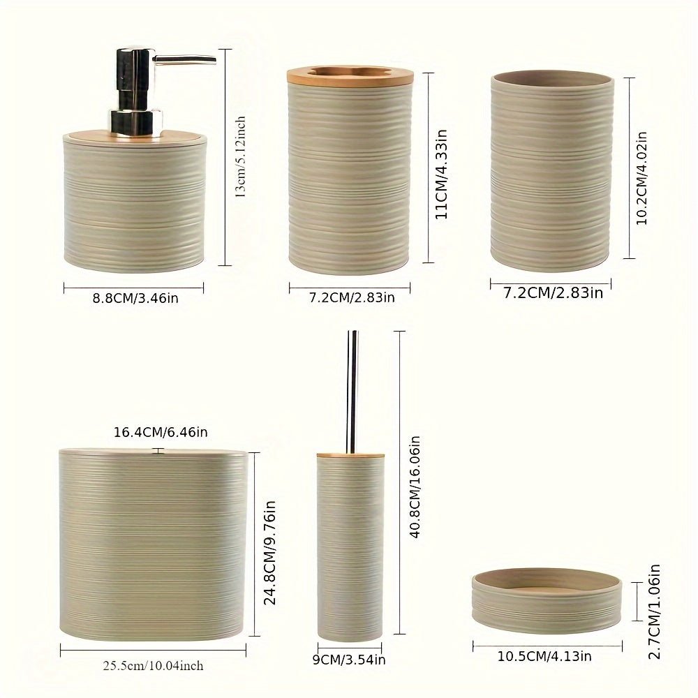 Set Bagno Moderno con Accenti in Bambù – Organizzato ed Elegante in Uno