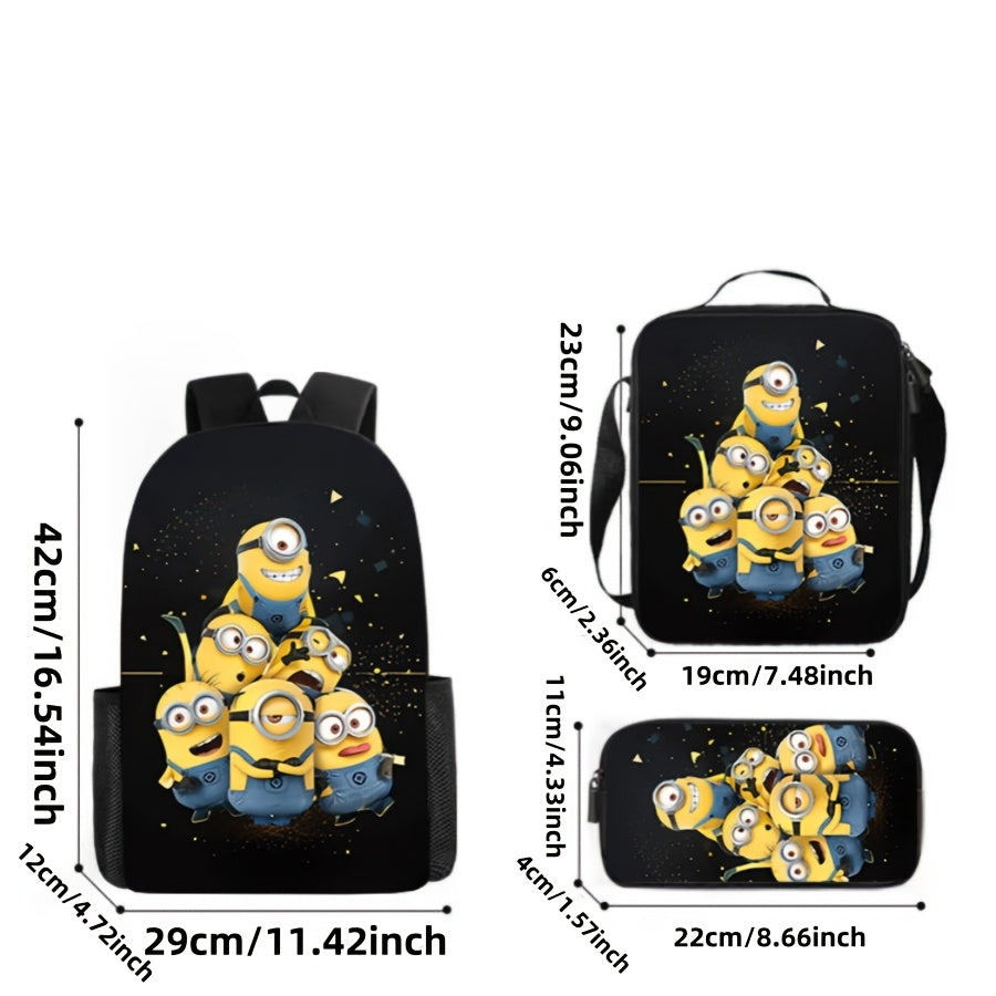 Set Scuola Minions - Zaino, Borsa Pranzo & Astuccio per Bambini