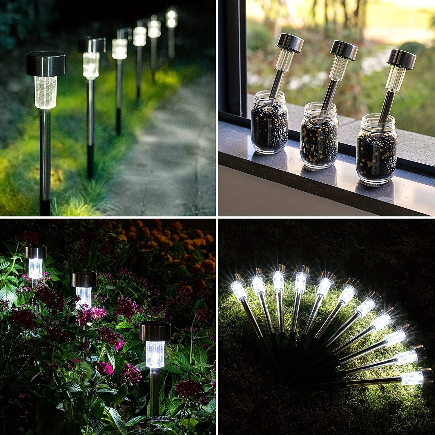 Set di Lampade da Giardino SolarBeam con Sensore – Per un'illuminazione esterna elegante