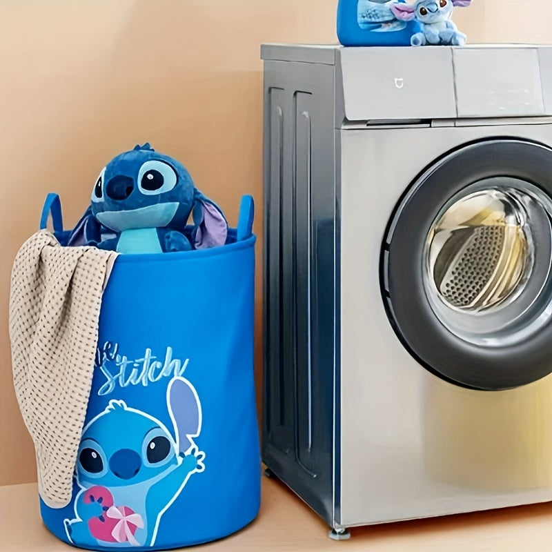 Cesto Pieghevole con Tema Stitch – Ideale per Lavanderia e Conservazione Giocattoli