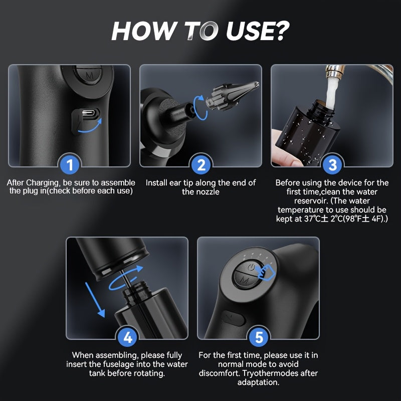 AquaClean Pulitore per Orecchie – Rimozione Sicura e Confortevole dell'Acqua dalle Orecchie