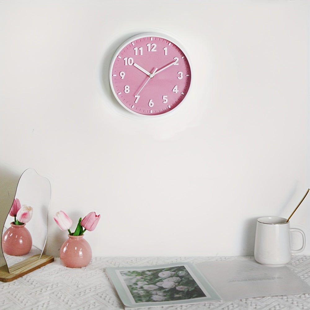 PinkTime Orologio da Parete Rosa - Moderno e Decorativo per Ogni Stanza