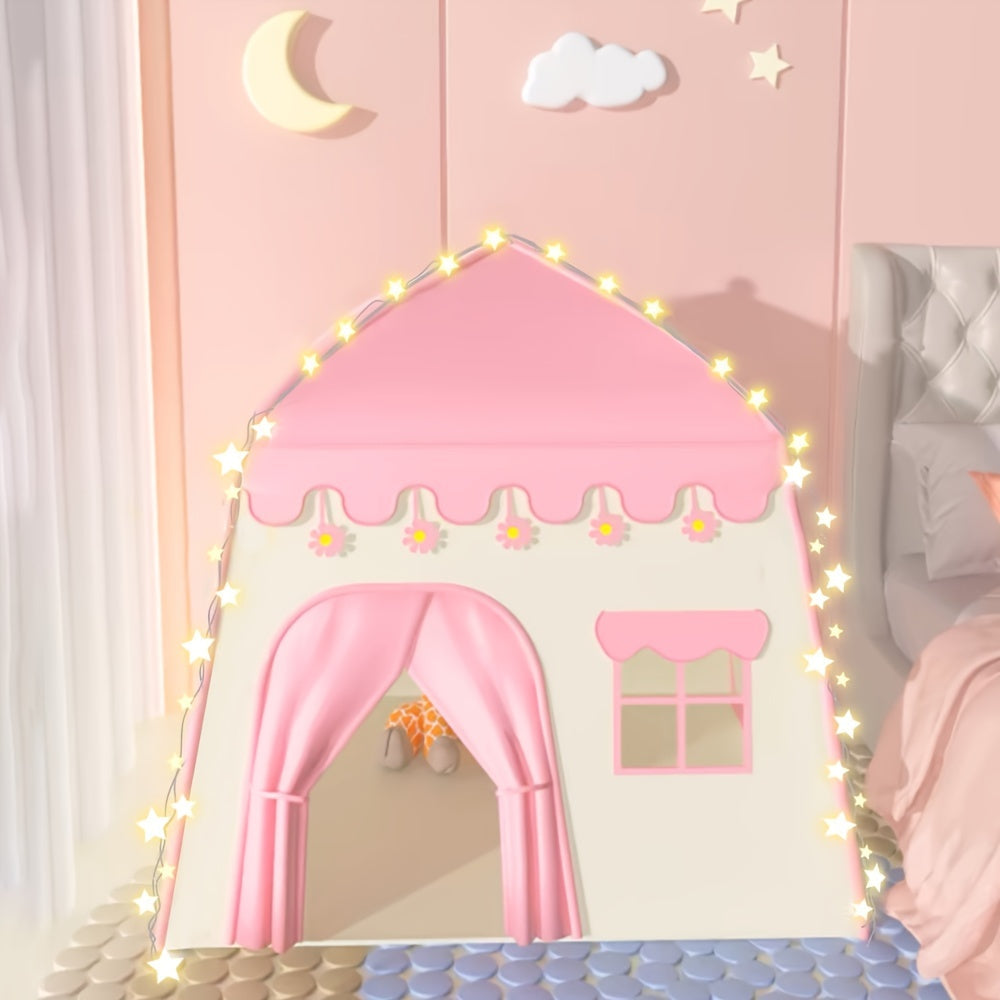 Tenda da Principessa per Bambini con Design di Fiori – Con Illuminazione a Stelle e Accessori per Giocattoli