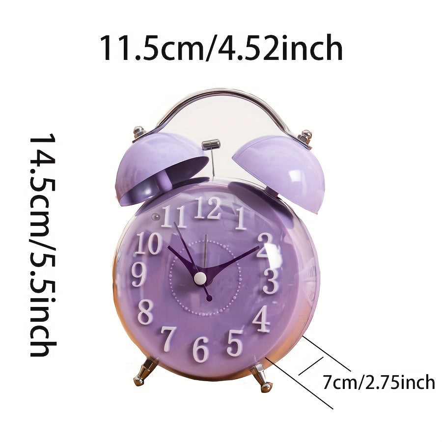 Sveglia di Lusso Silenziosa con Illuminazione Notturna – Display Rotante e Suono di Campanello Forte per un’Esperienza di Sveglia Efficace