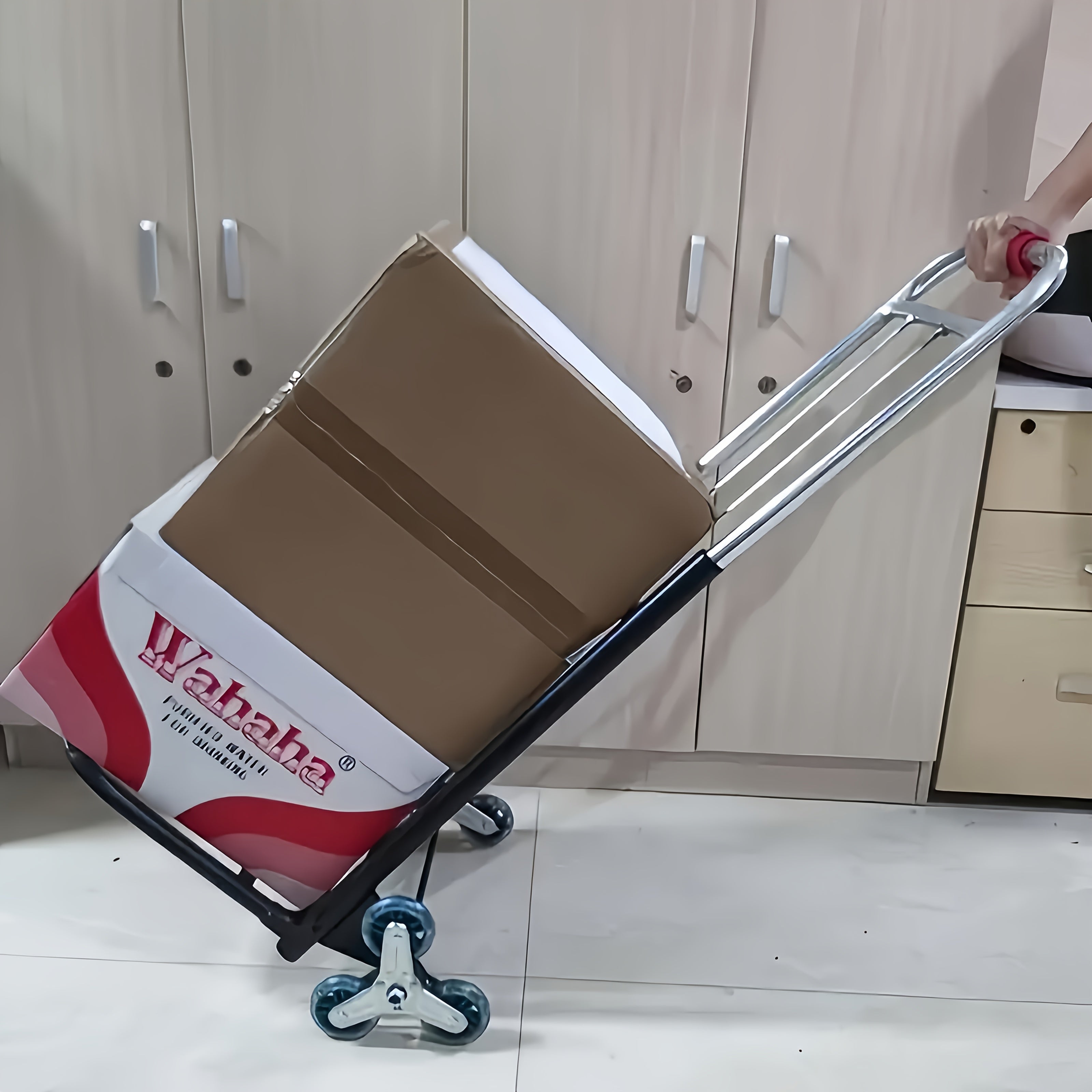 Carrello a Tre Ruote per Scale – Dolly Pieghevole Portatile per Carichi Pesanti