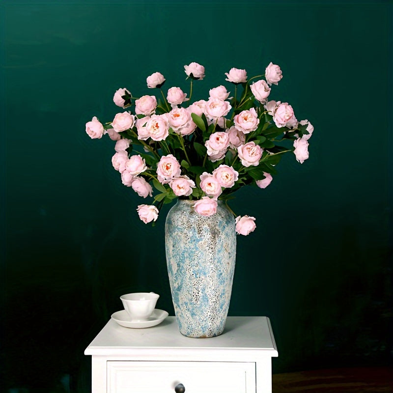 Vaso Ceramico Vintage Unico – Fatto a Mano in Terracotta Blu per un Aspetto Autentico