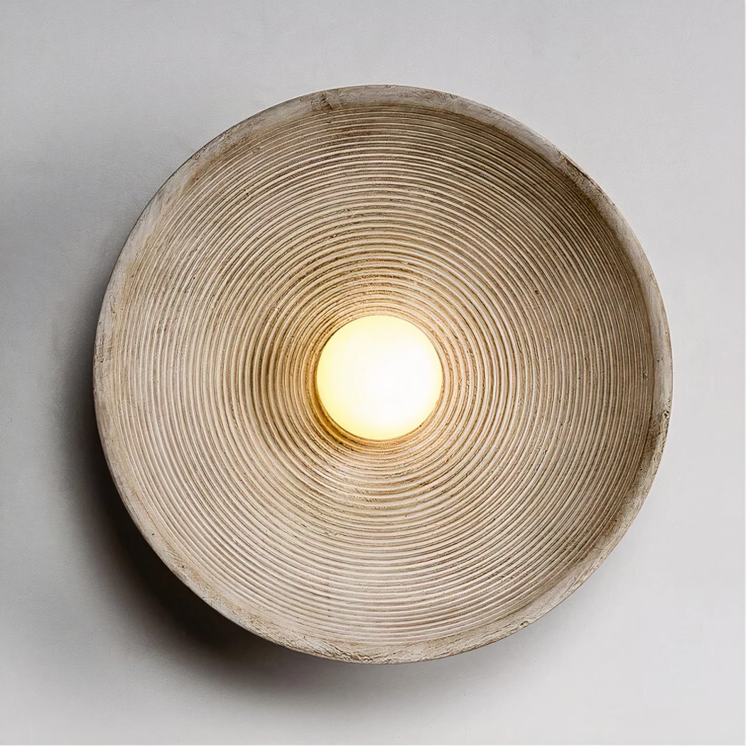 Lampada da Parete Rotonda Scandi Retro – Luce Accogliente per Ogni Stanza