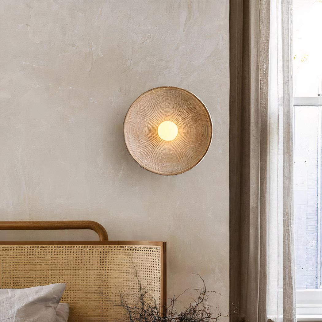 Lampada da Parete Rotonda Scandi Retro – Luce Accogliente per Ogni Stanza