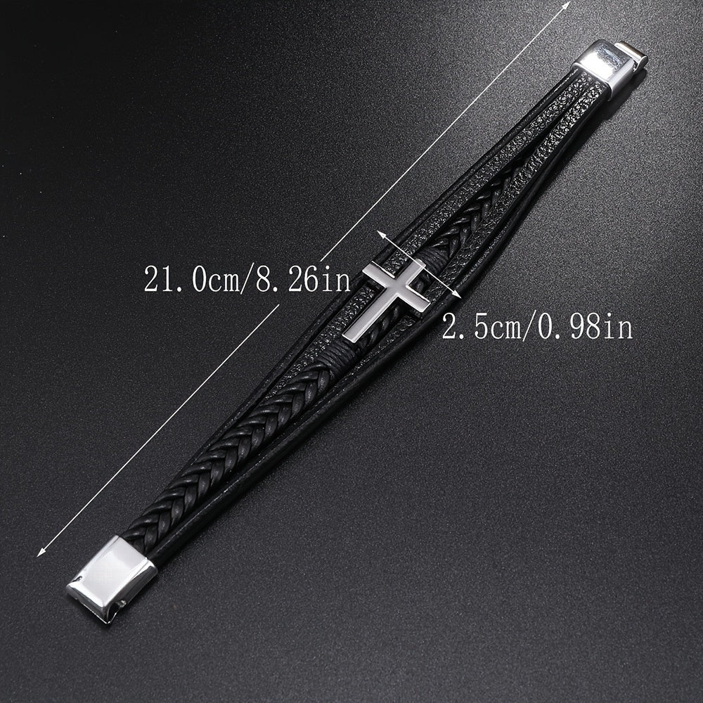 Bracciale in Pelle Spirituale - Per l'Uomo Moderno