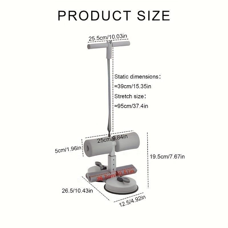Assistente per Sit-Up Regolabile con Doppie Ventose – Ideale per Allenamento a Casa e Core Training