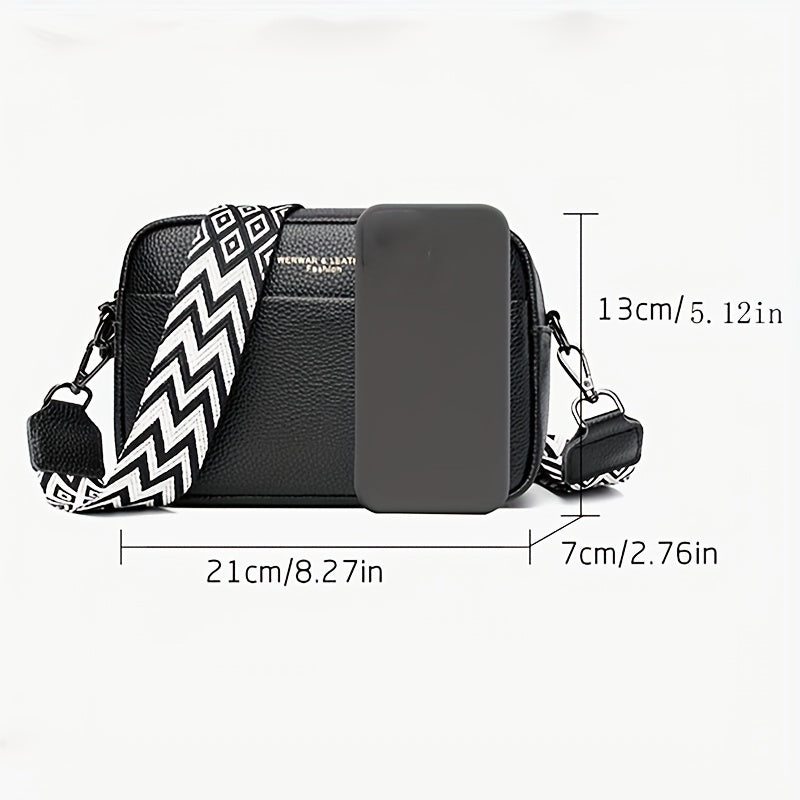 Borsa Crossbody in Vera Pelle – Pratica e Trendy con Cinghia a Chitarra