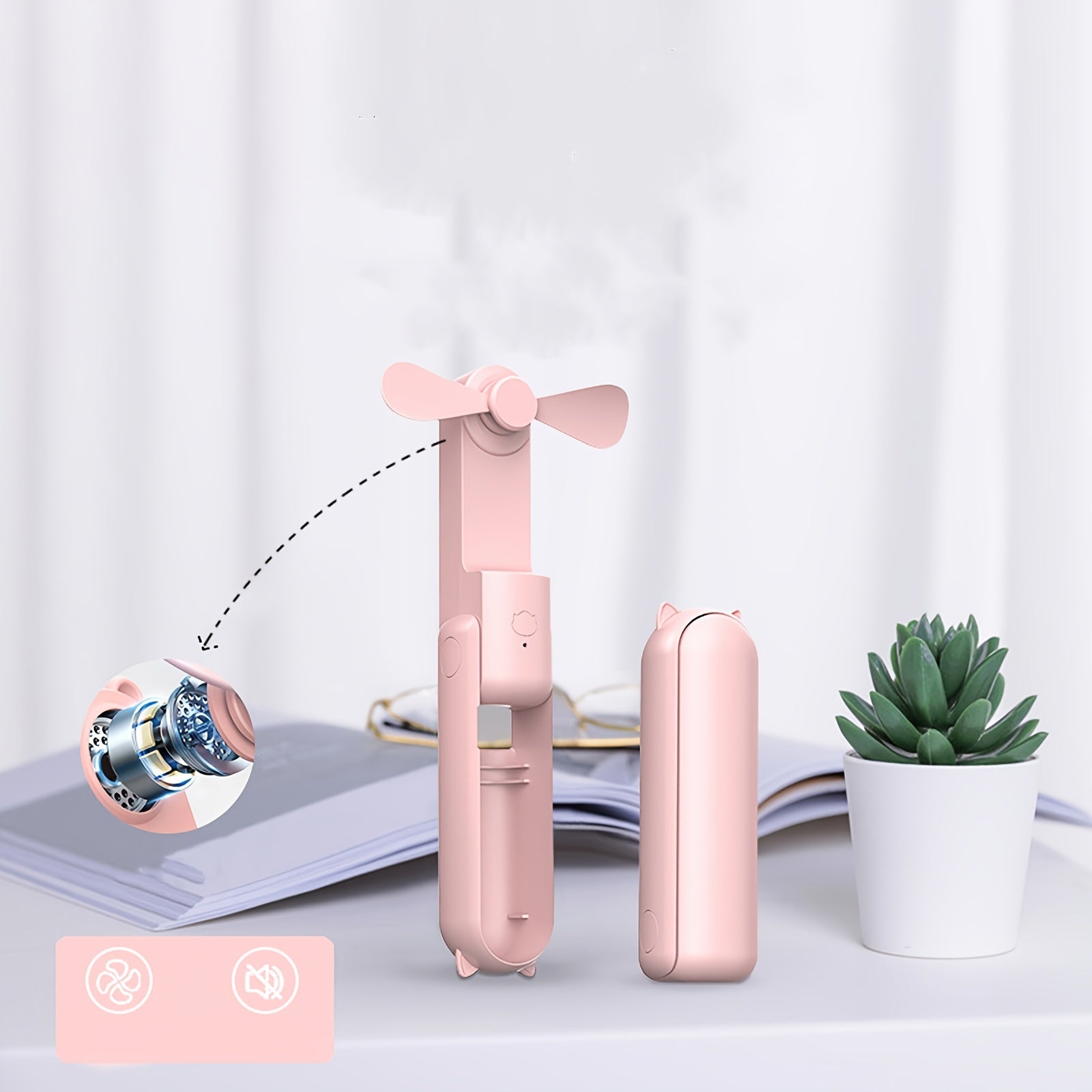 Ventilatore Portatile con Powerbank - Silenzioso ed Efficiente per Viaggiare