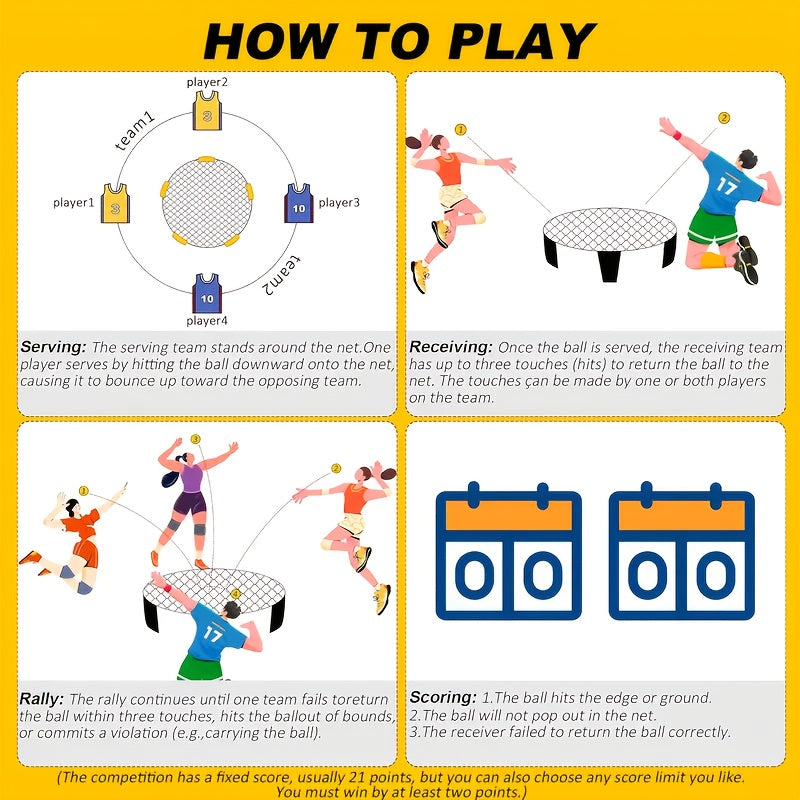 Rete Mini Volleybal Dinamica – Compatta e Adatta a Ogni Luogo di Gioco