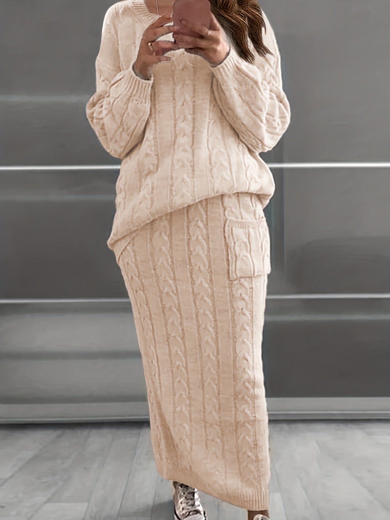 Set Maglione Plus-Size Luna - Confortevole e Stilosamente per l'Autunno & Inverno