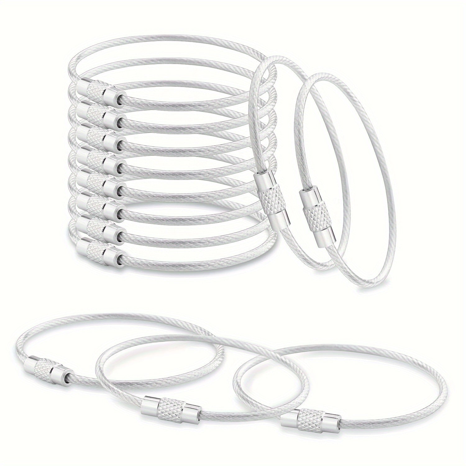 Set di Portachiavi in Acciaio Inossidabile – Portachiavi Resistenti per Viaggi e Attività all'Aperto