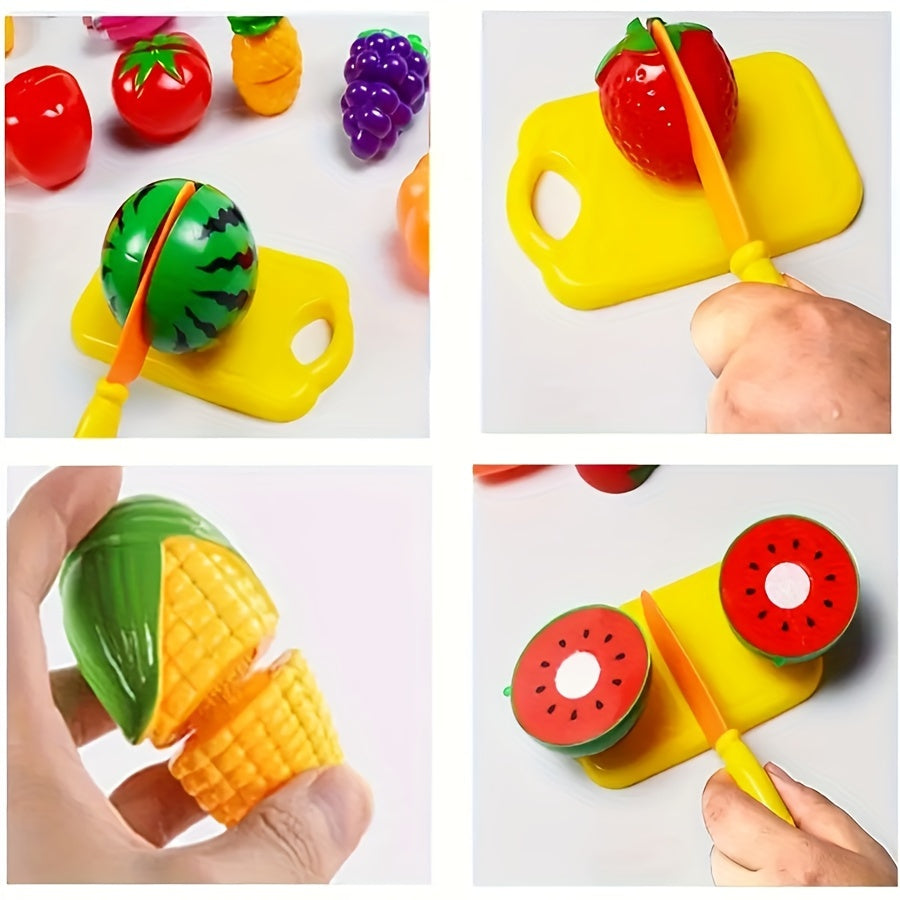Set Educativo di Taglio con Cibo, Frutta e Verdura – Perfetto per l'Apprendimento Precoce e il Gioco di Ruolo