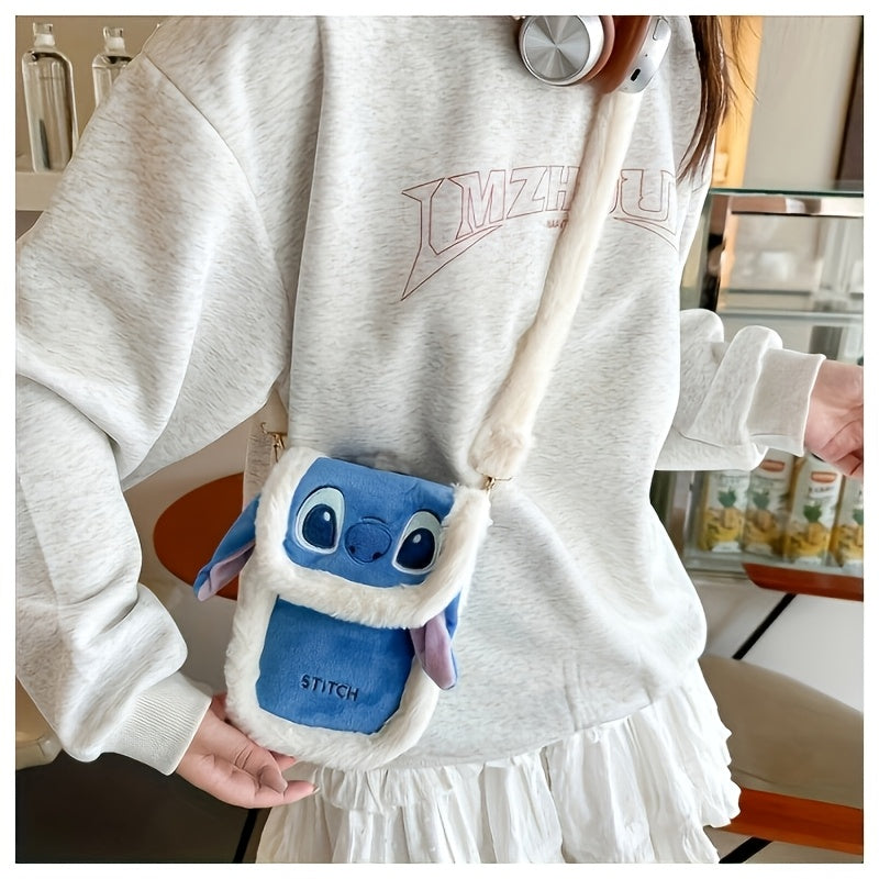 Borsa Crossbody Stitch Carina – Con Pelliccia e Design Ricamato per Uso Quotidiano