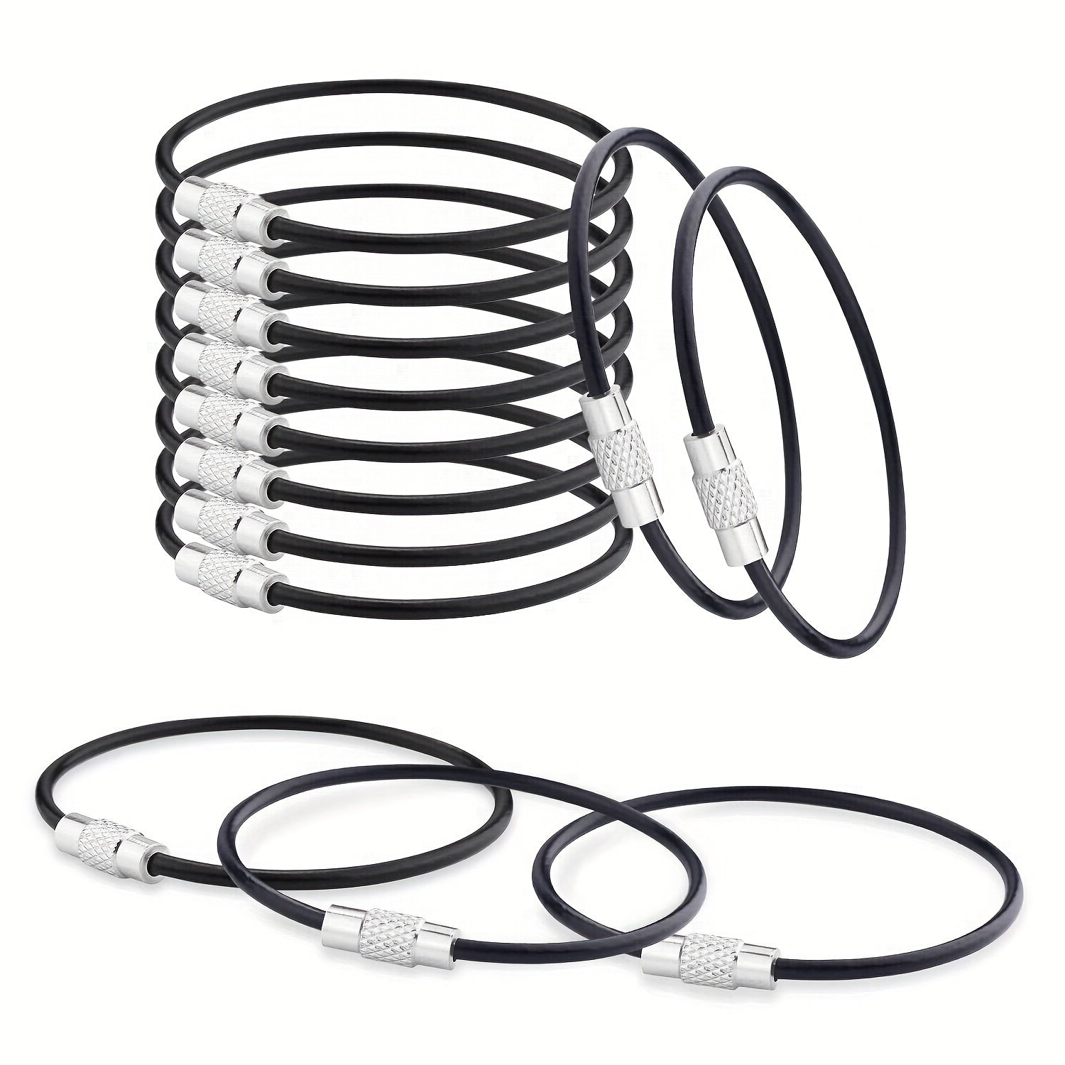 Set di Portachiavi in Acciaio Inossidabile – Portachiavi Resistenti per Viaggi e Attività all'Aperto