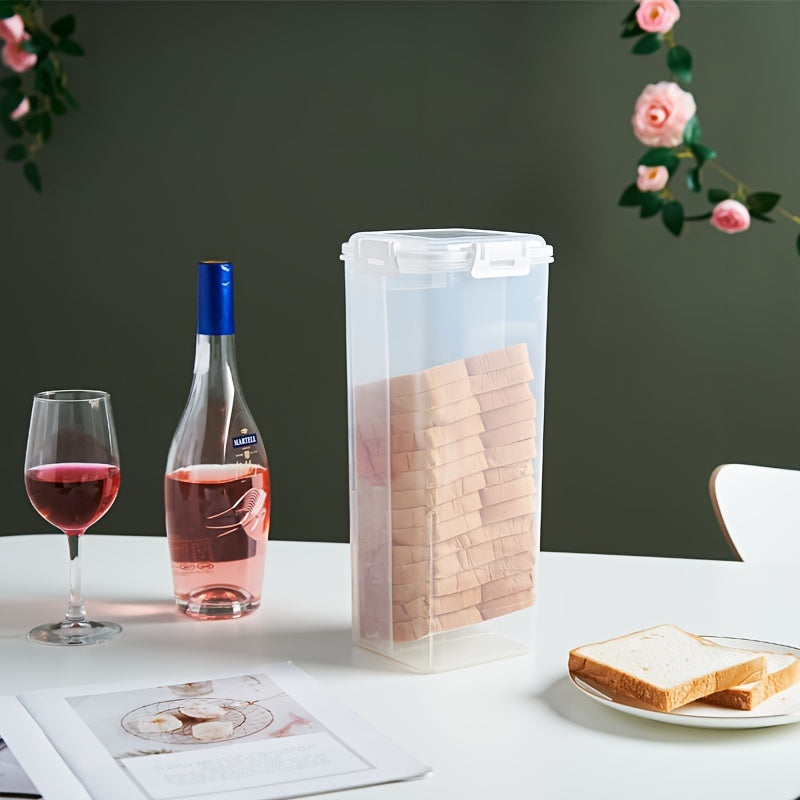 Scatola per Pane Trasparente con Coperchio Ermetico - Conservazione della Freschezza e Guida al Taglio