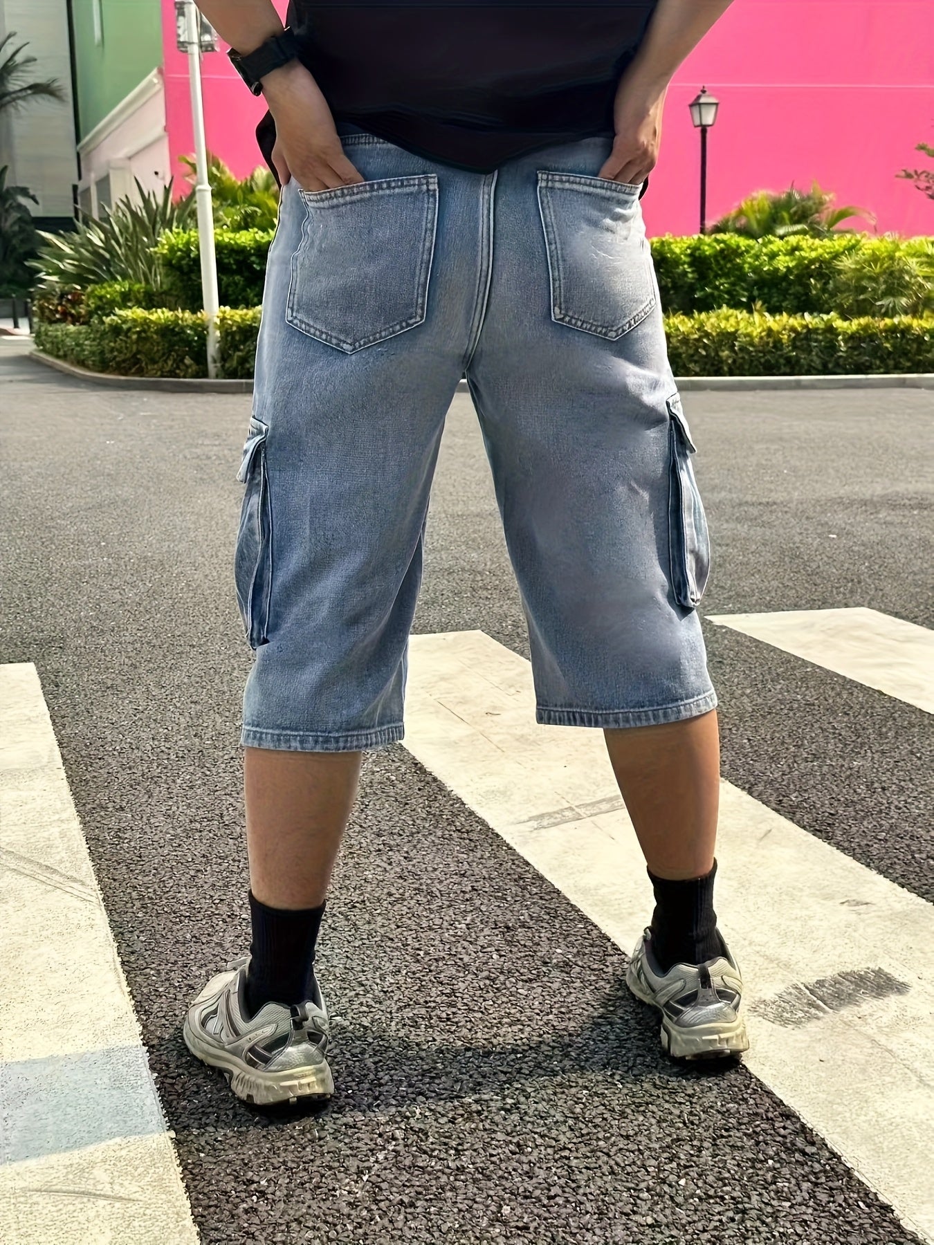 Pantaloni Corti Casual da Uomo in Denim Cargo – Robusti e Pratici per l'Uso Quotidiano